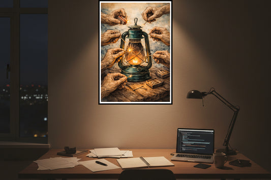 Endless Light artwork representing unity, shared strength, and the idea of keeping the light alive together.