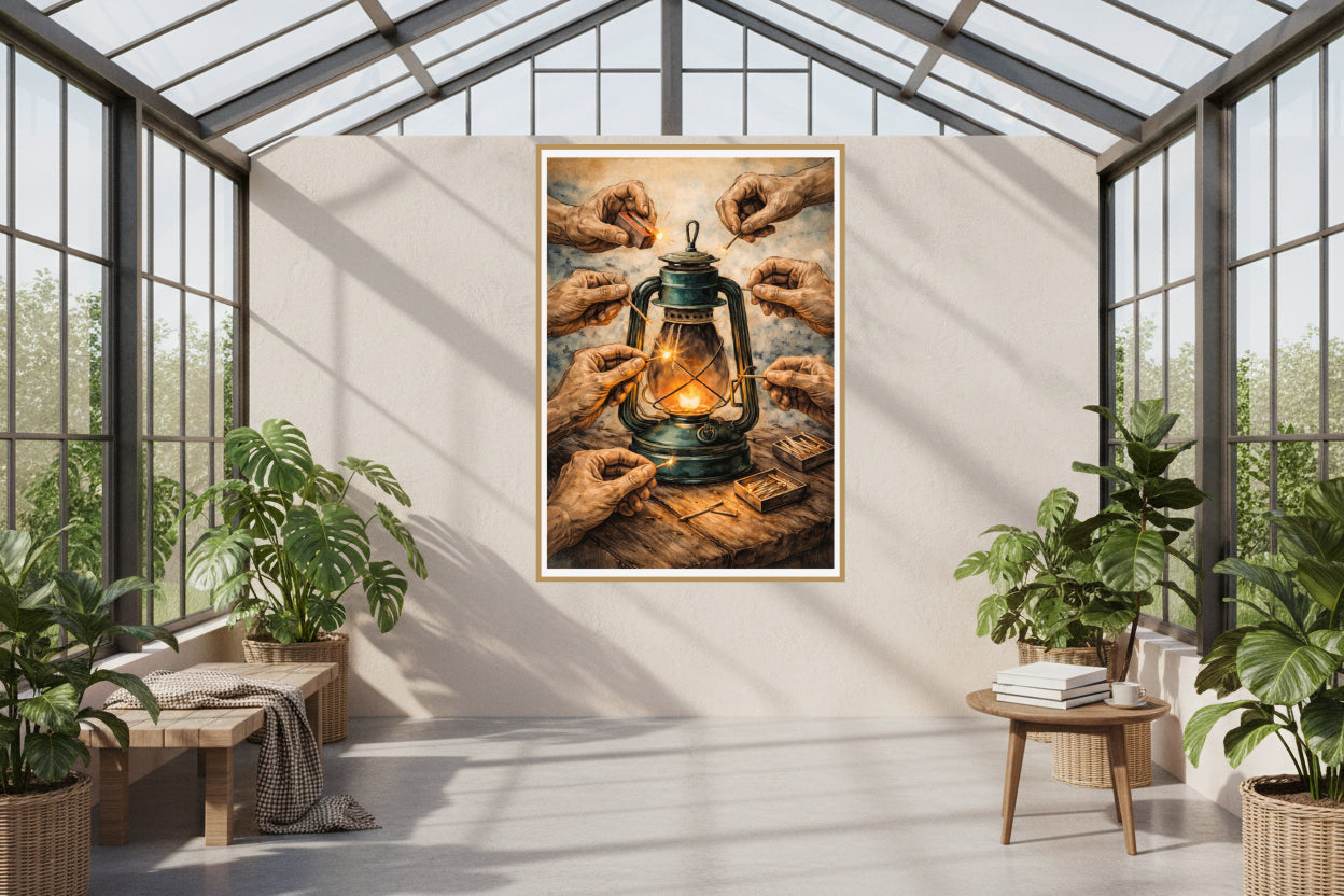 Endless Light artwork representing unity, shared strength, and the idea of keeping the light alive together.