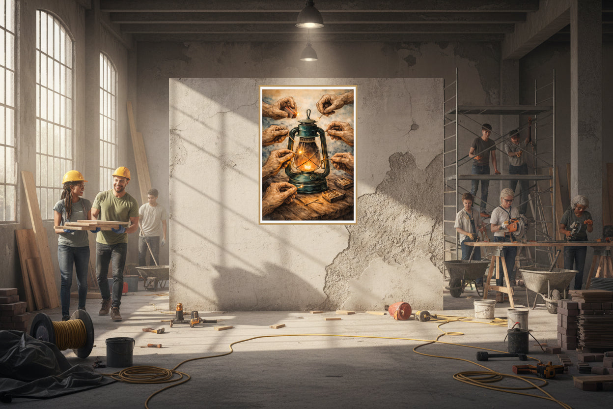 Endless Light artwork representing unity, shared strength, and the idea of keeping the light alive together.