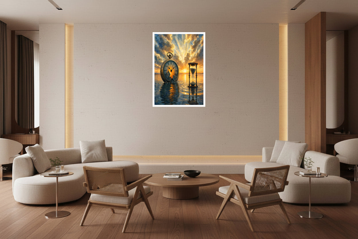 Vanishing Moments — A symbolic reflection on the fleeting nature of time, where passing moments become memories and every experience leaves its mark on who we become.