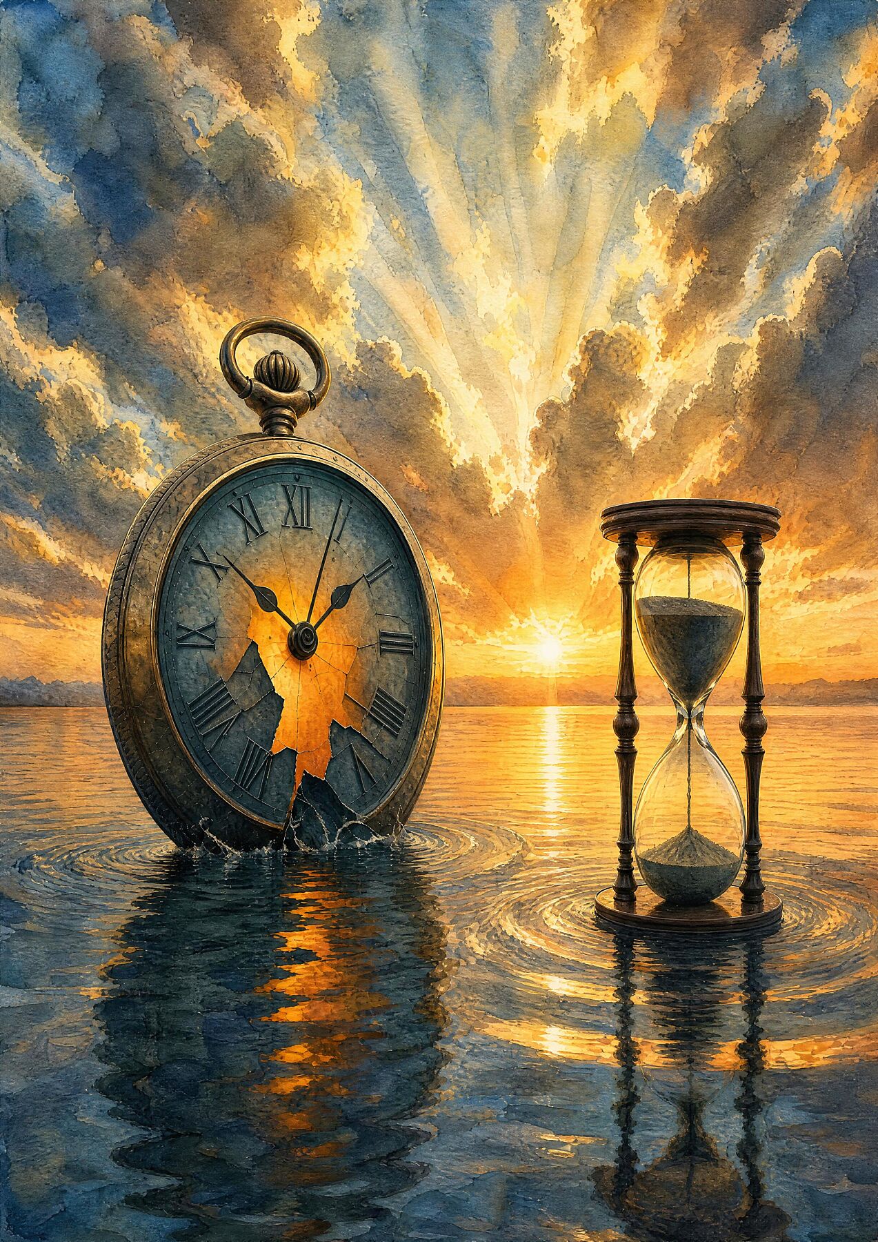 Vanishing Moments — A symbolic reflection on the fleeting nature of time, where passing moments become memories and every experience leaves its mark on who we become.
