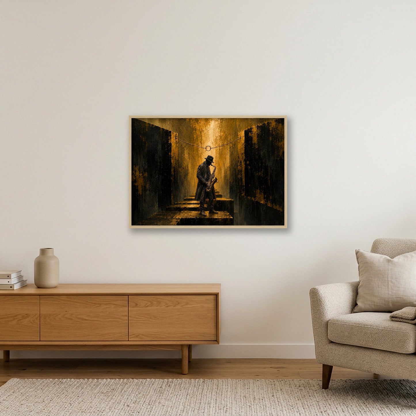 Holding Hope — 84×59cm, 33×23" Oak Frame